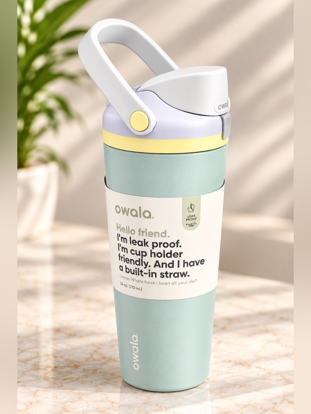 Owala free sip stainless steel Tumbler with Straw